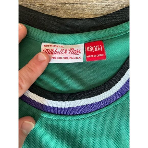 Milwaukee Bucks Mitchell & Ness Ray Allen Green Jersey Hardwood Classics #34 - Picture 4 of 6